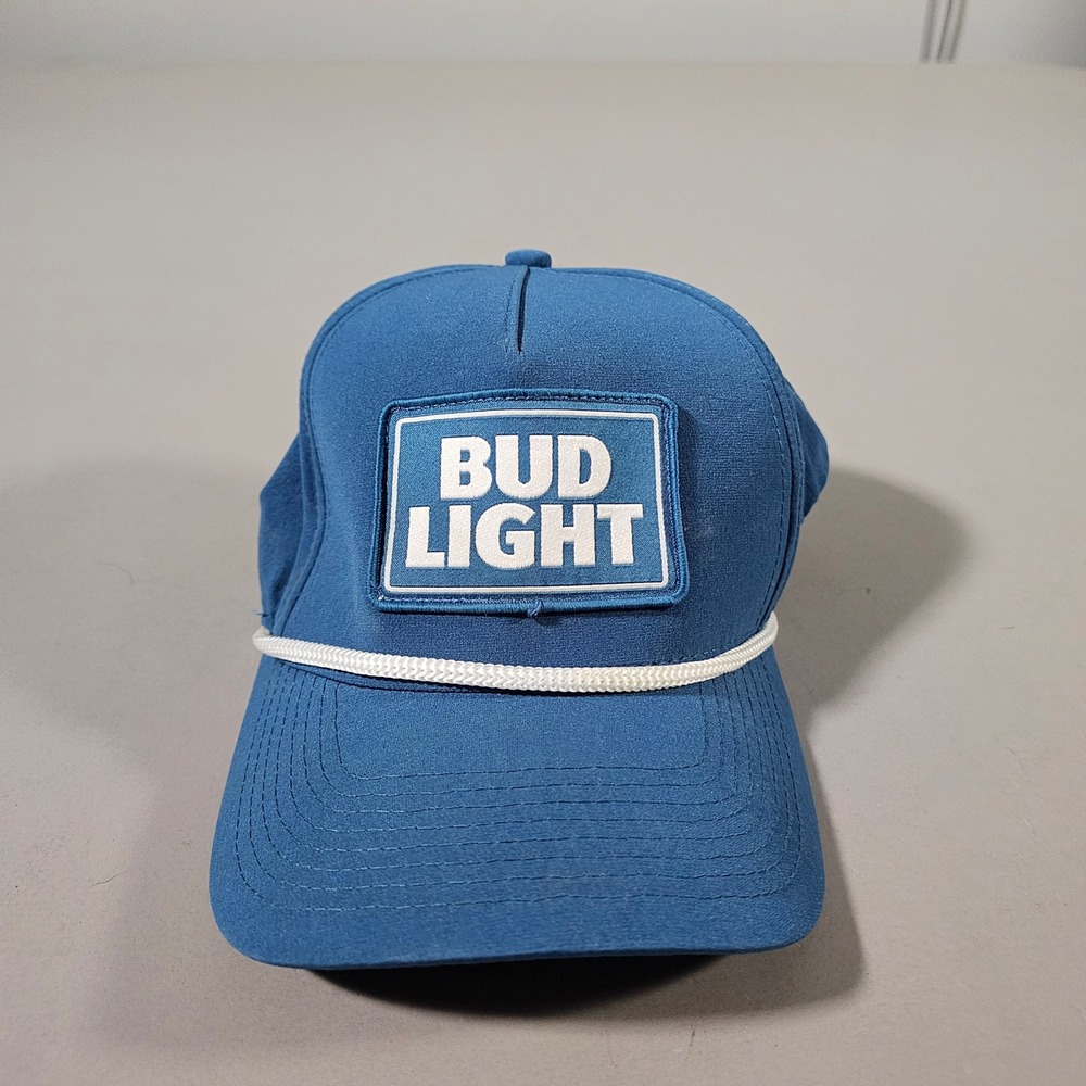 Pins & Aces Rope Hat Mens OSFM Blue Bud Light Golf Snapback Cap‎